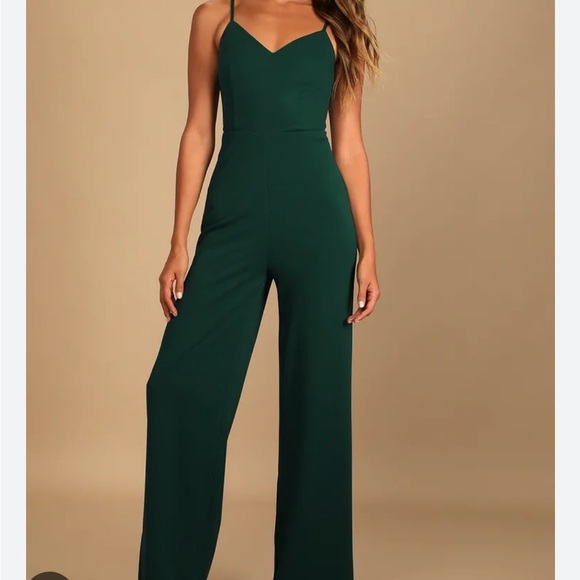 NWT Reformation Forest Green Jumpsuit - Picture 2 of 7